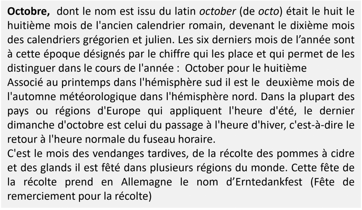 Texte 1 octobre